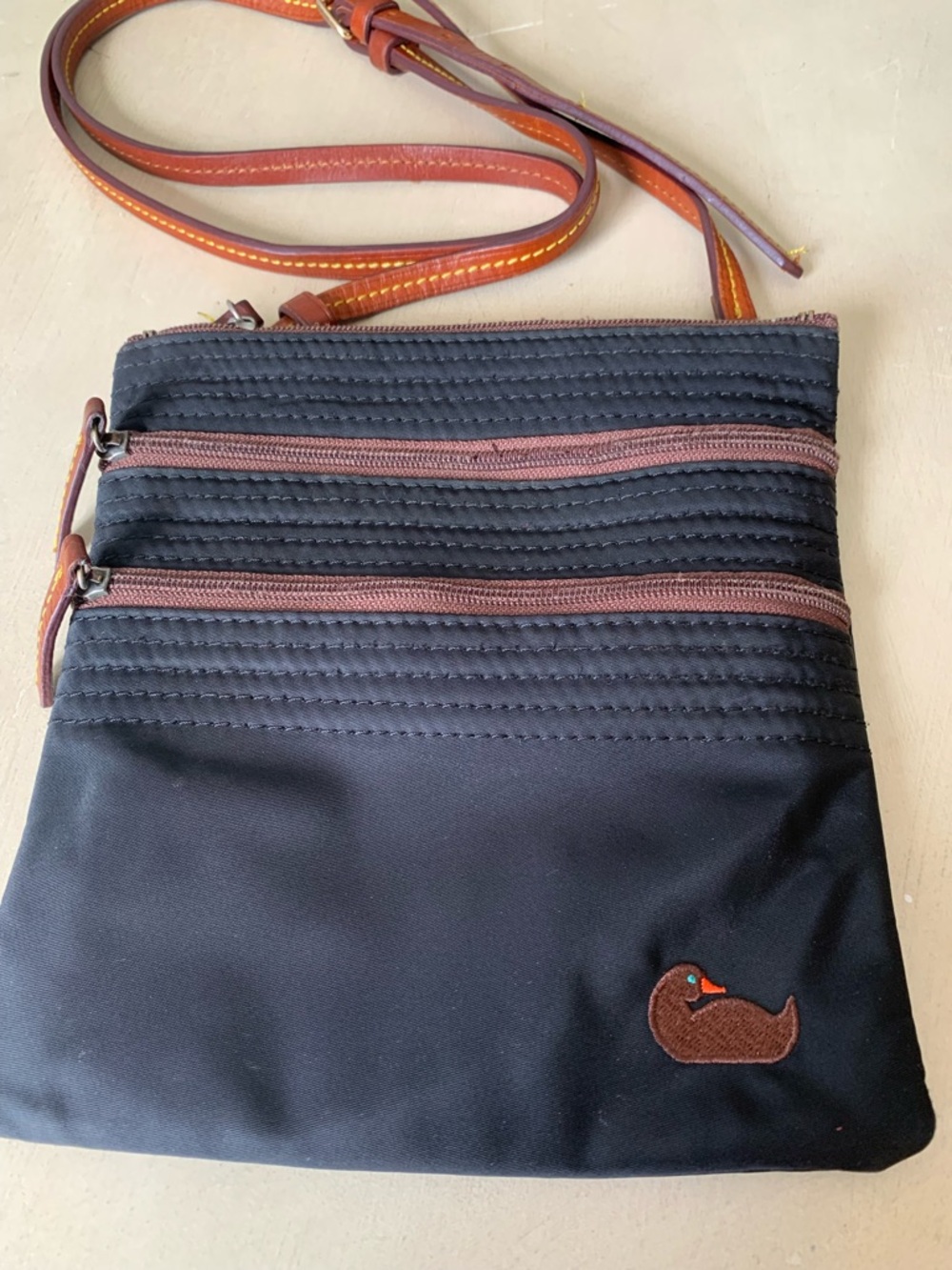 Dooney & Bourke North South Triple Zip Nylon Crossbody Bag. - Picture 2 of 7